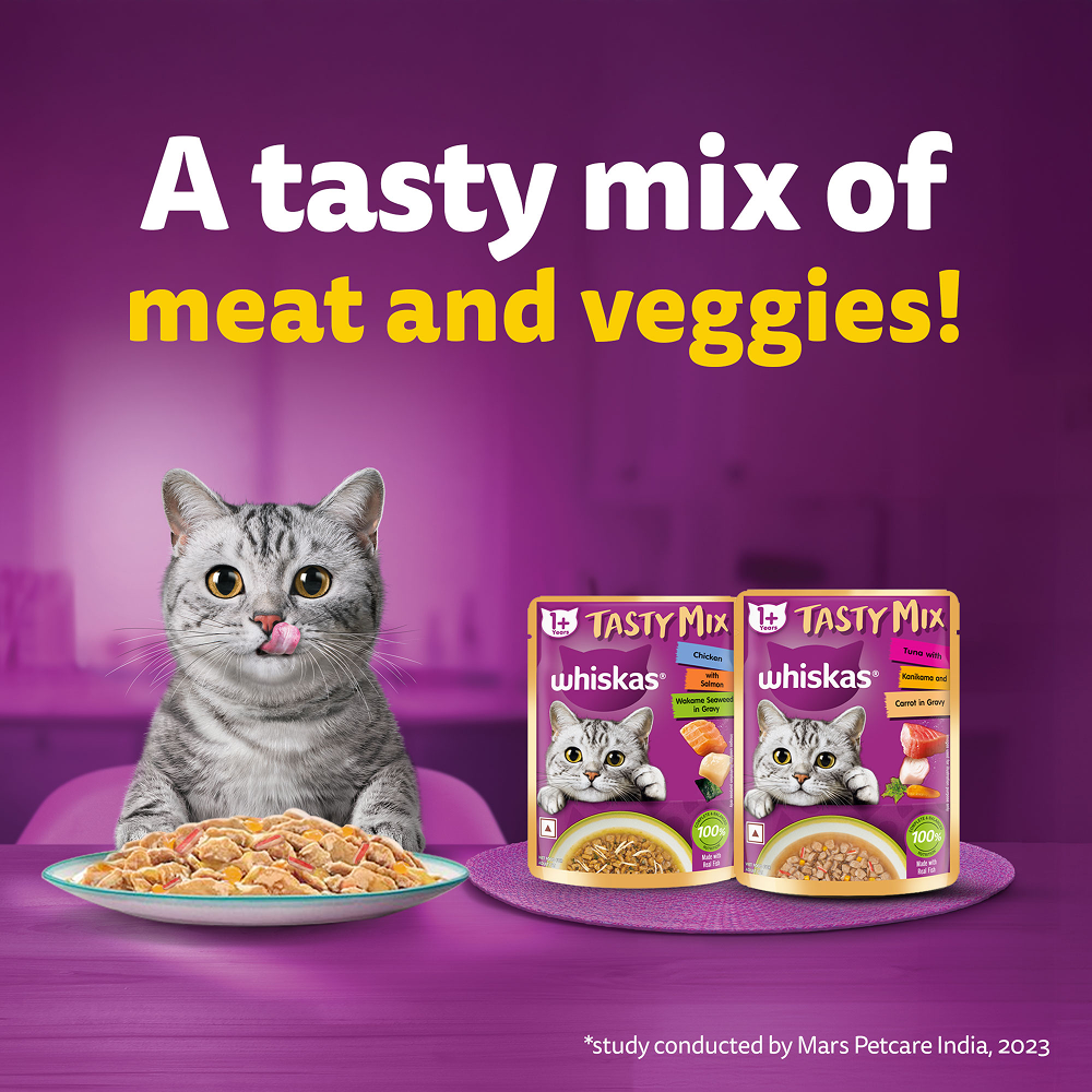 Whiskas Tuna with Kanikama And Carrot in Gravy Tasty Mix Adult Cat Wet Food image 10