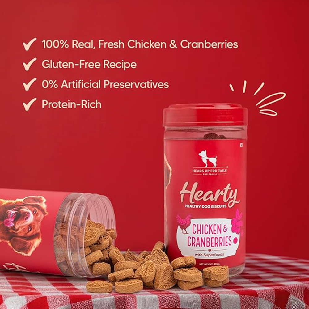 HUFT Hearty Chicken & Cranberries Healthy Biscuit Dog Treats image 3