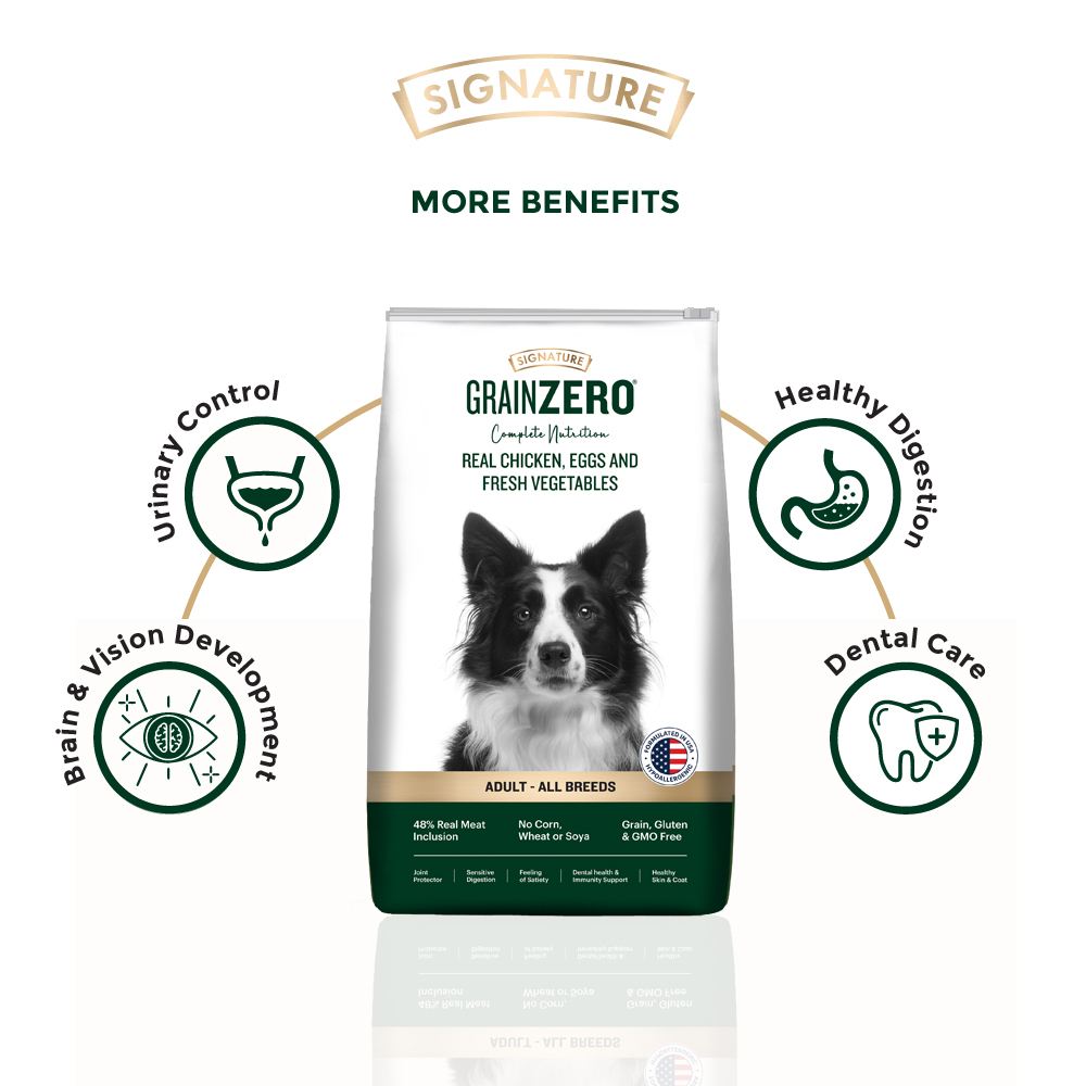 Signature Grain Zero Real Chicken, Egg and Vegetables Adult Dog Dry Food image 5