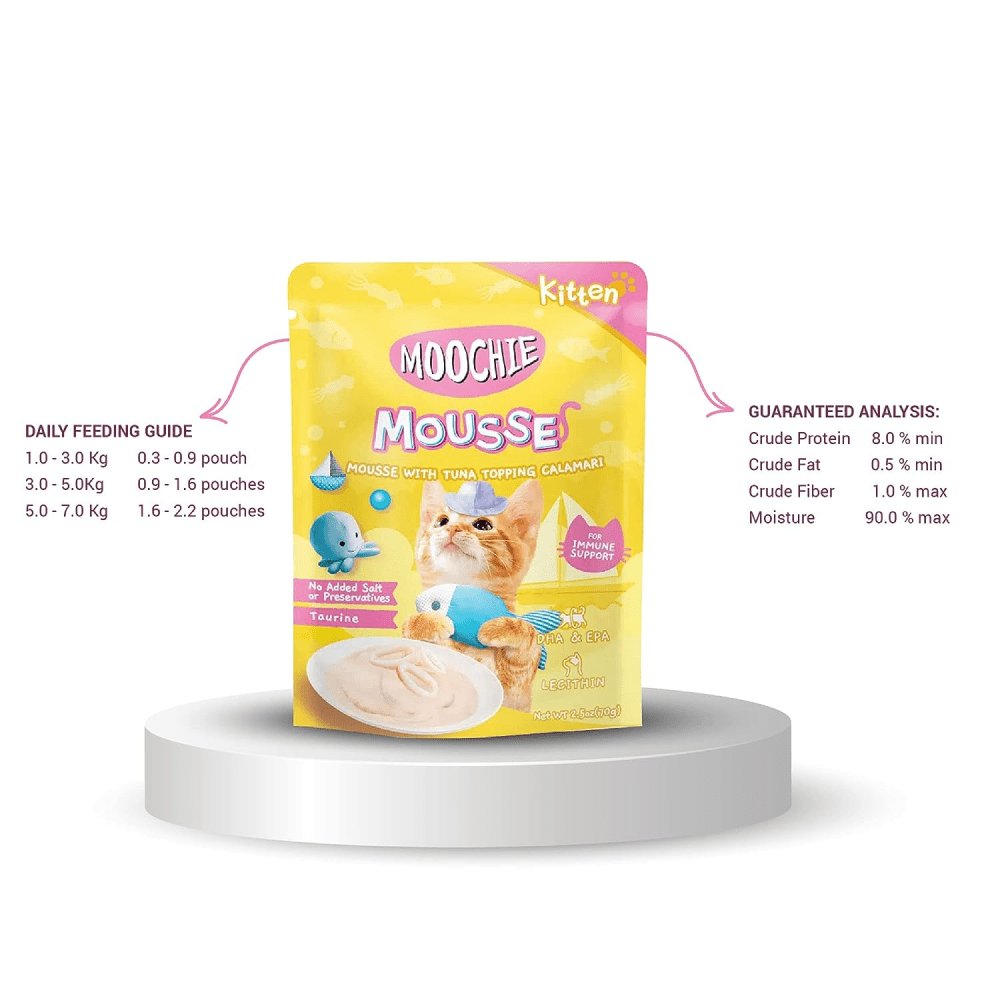 Moochie Mousse with Tuna Topping Calamari Cat Treats image 7