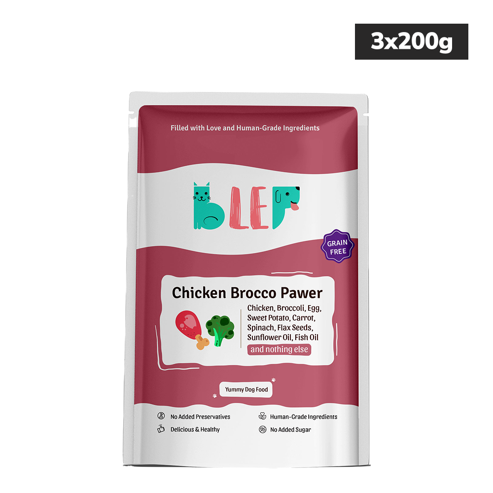 BLEP Chicken Brocco Pawer Dog Wet Food (200g) image 5