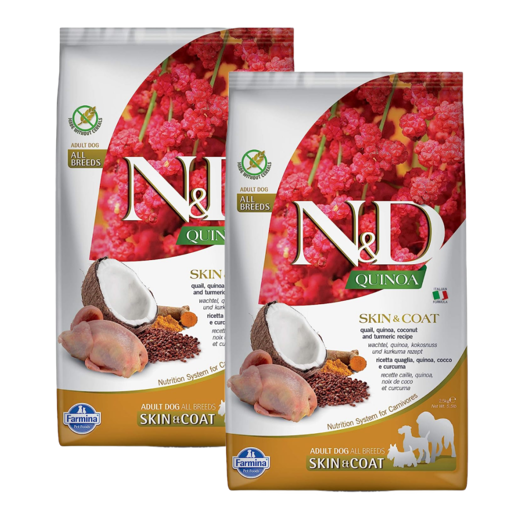 Farmina N&D Quinoa Quail Coconut & Turmeric Skin & Coat All Breed Dog Dry Food image 10