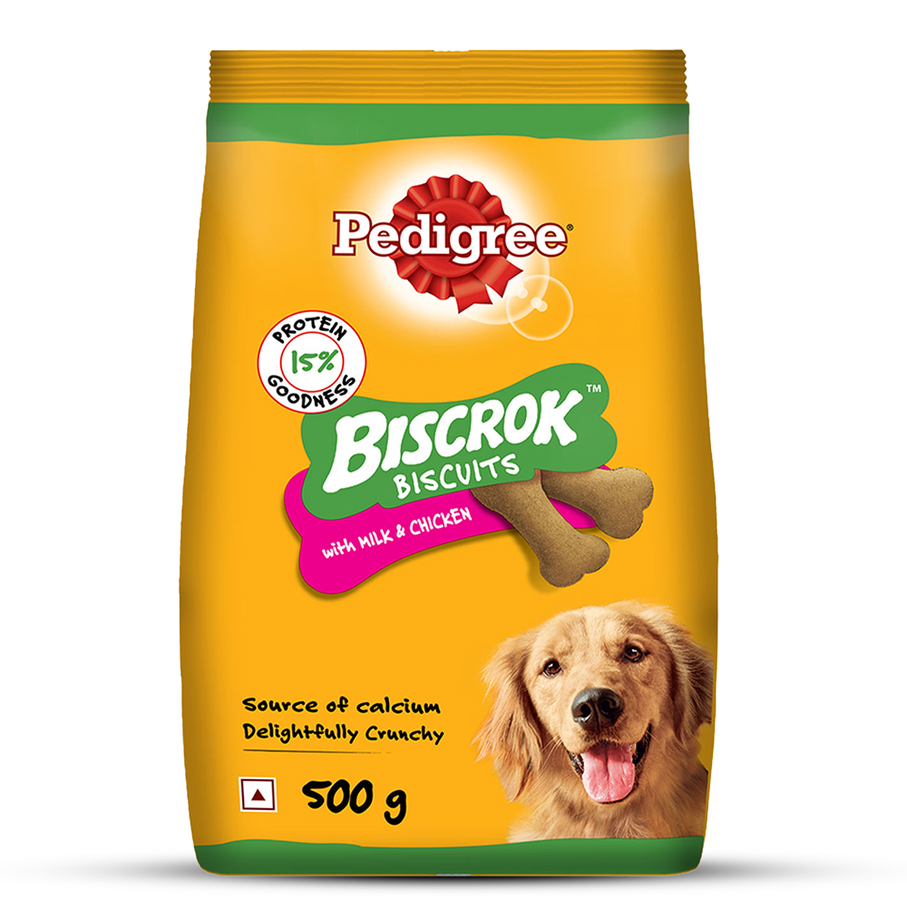 Pedigree Milk and Chicken Flavour Biscrok Biscuits Dog Treats (500g) image 9