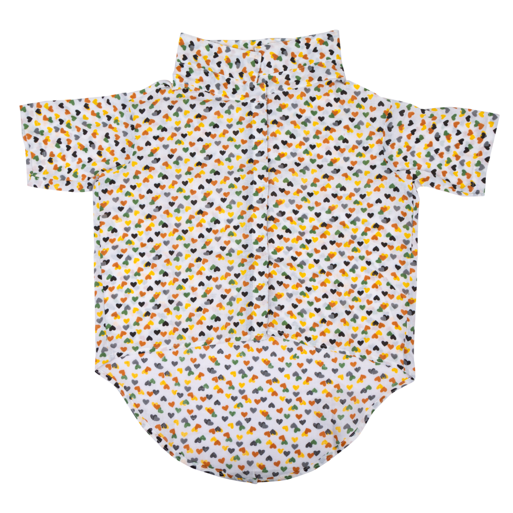 Up4pets Dreamy Hearts Cotton Shirts for Dogs (Orange) image 2