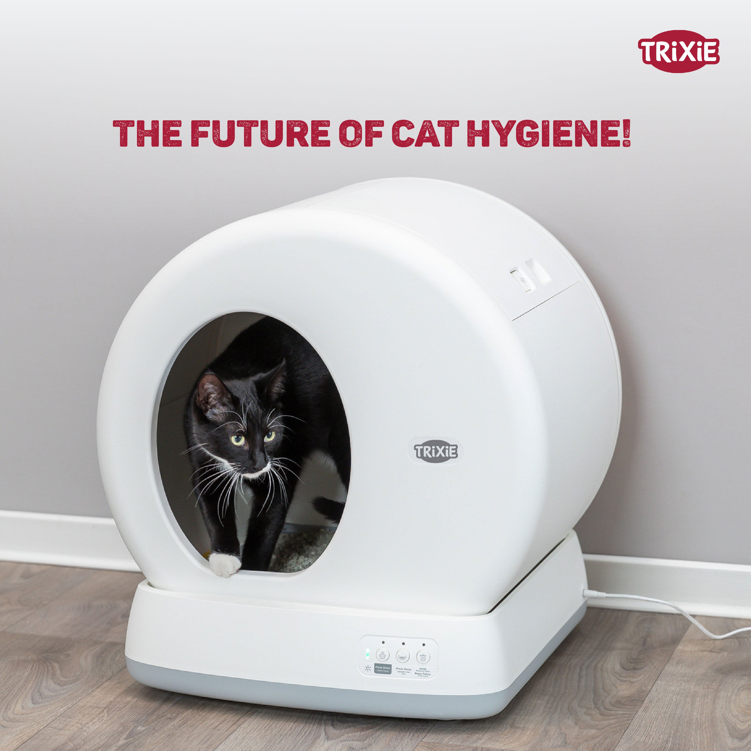 Trixie Automatic Self Cleaning Litter Tray for Cats (White) image 6