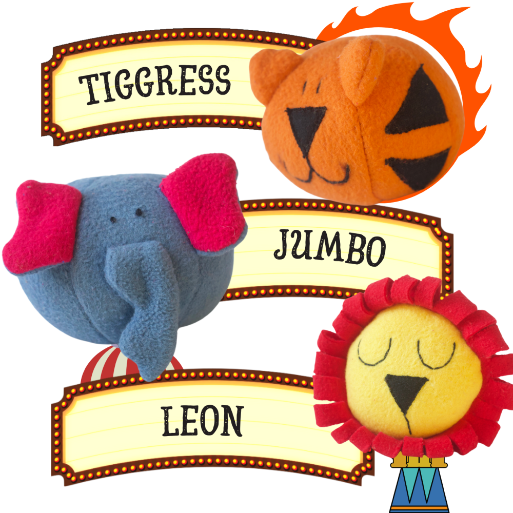 For The Love Of Dog Hide and Seek Squeaky Circus Toy for Dogs image 3
