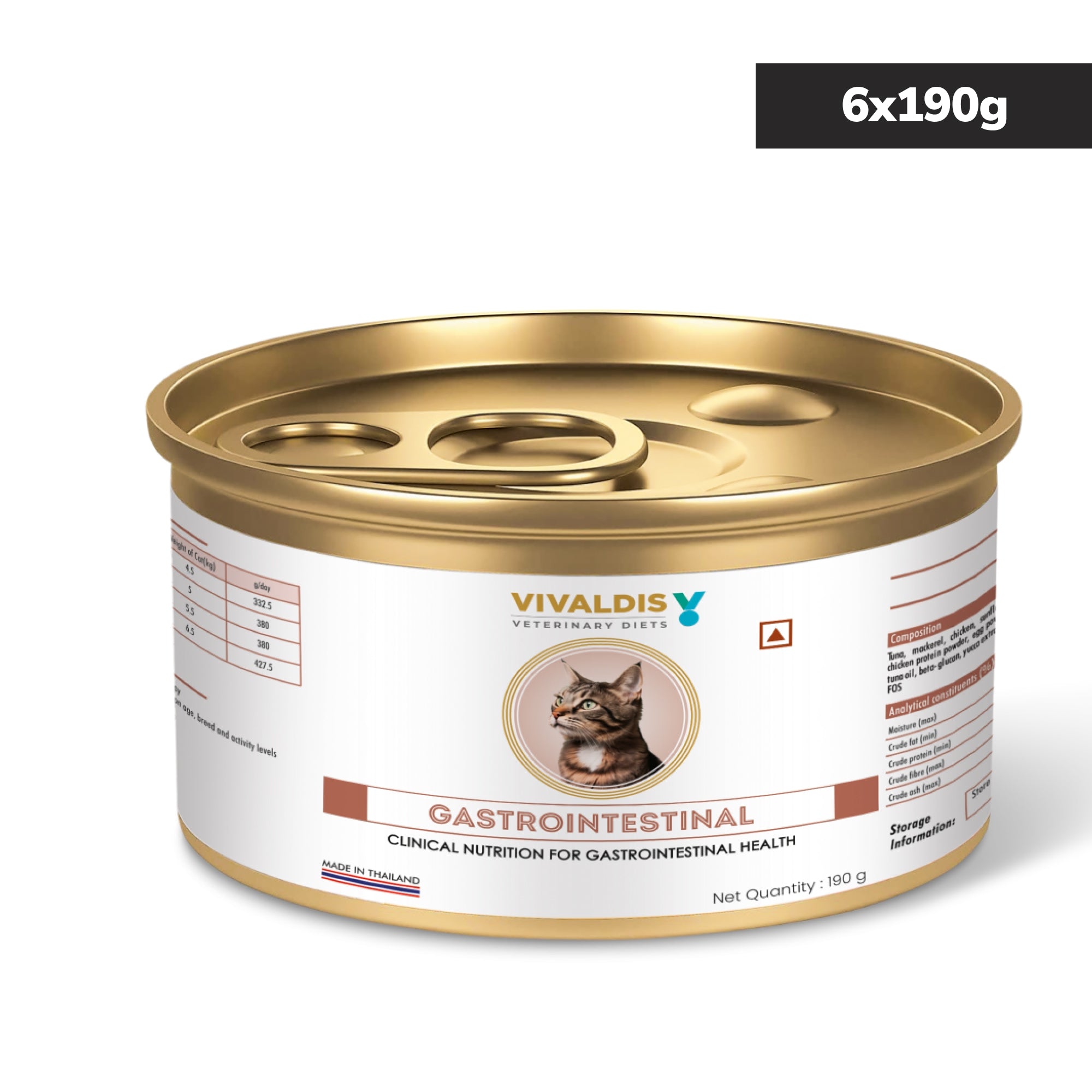 Vivaldis V Diet Gastrointestinal Diet Cat Wet Food image 3