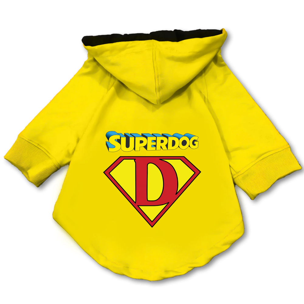 Pawsindia SuperDog Hoodie for Dogs (Yellow) image 3