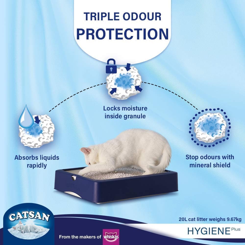 Catsan Hygiene Plus Unscented Non Clumping 100% Natural Cat Litter image 4