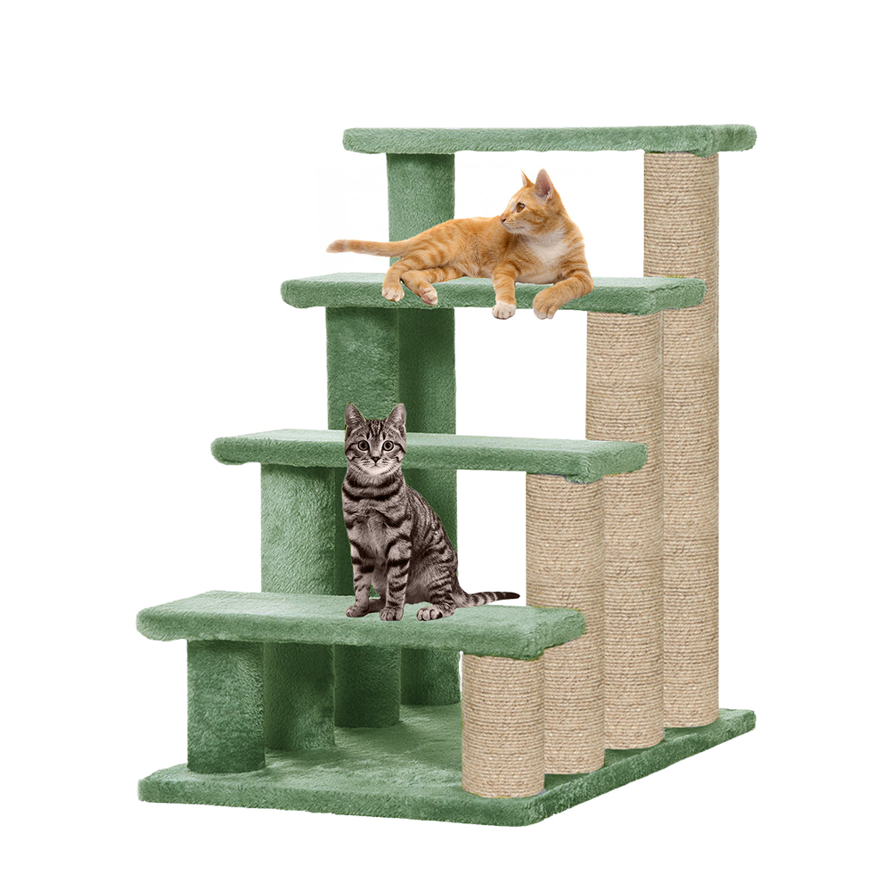 Furrlovers 4 Tier Stairs with Jute Scratching Posts and Plush Climbing Steps for Cats image 7