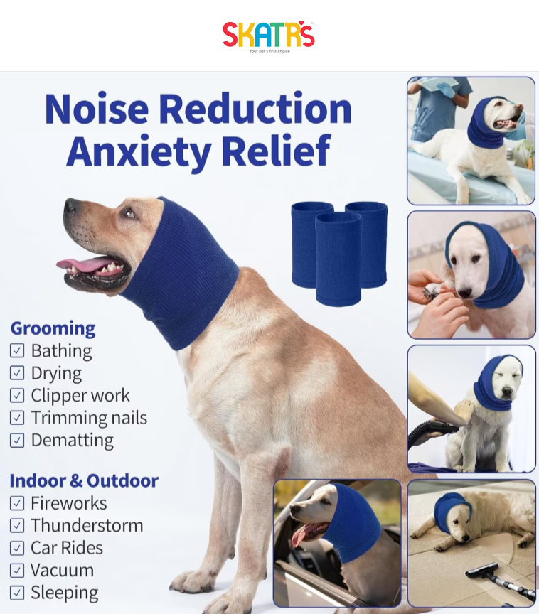 Skatrs Cold and Sound Protection Ear Muffs for Dogs and Cats (Blue) image 4