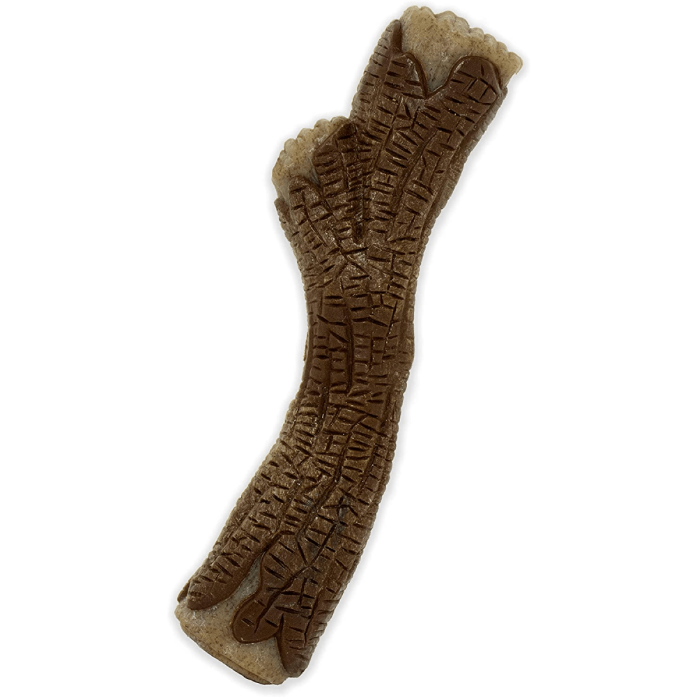 Nylabone Puppy Teething Maple Bacon Flavoured Stong Chew Real Wood Sticks Toy for Dogs (Brown) image 2