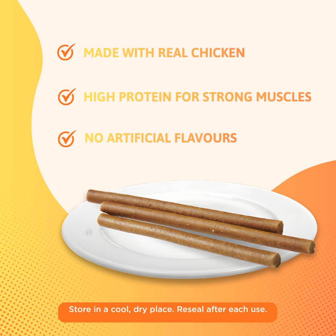 BearHugs Chicken & Pumpkin Soft & Chewy Sticks Dog Treats image 3
