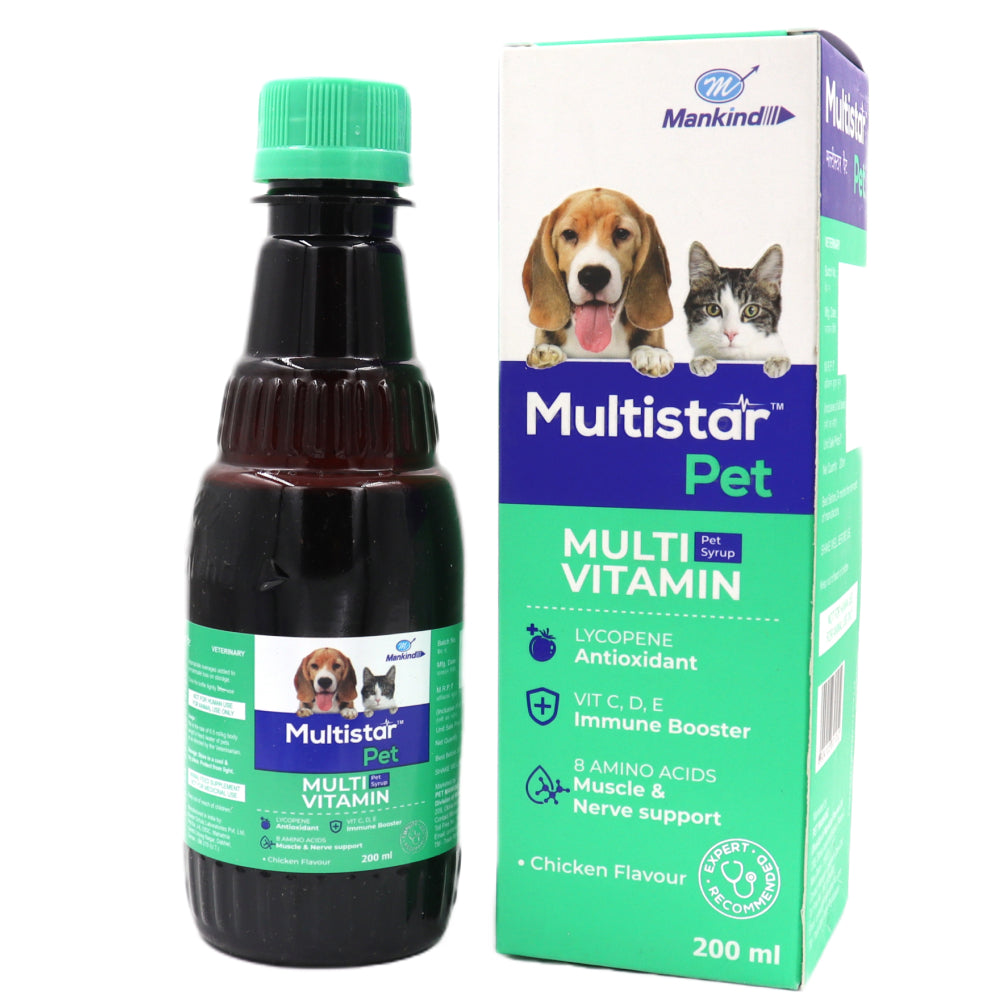 Mankind Multistar Pet Syrup Multivitamin Supplements for Dogs and Cats (200ml) image 2