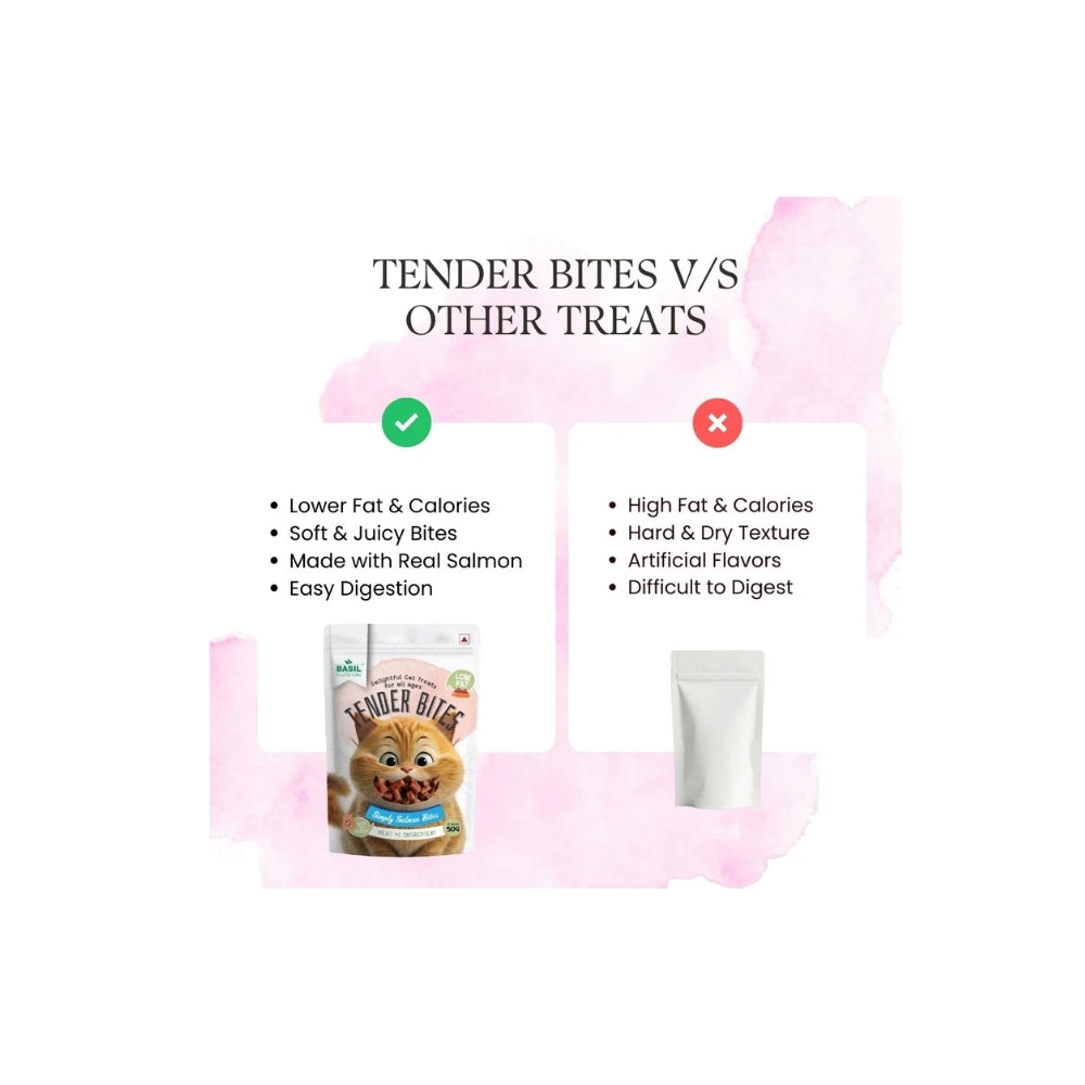 Basil Tender Bites Simply Salmon Cat Treats image 8