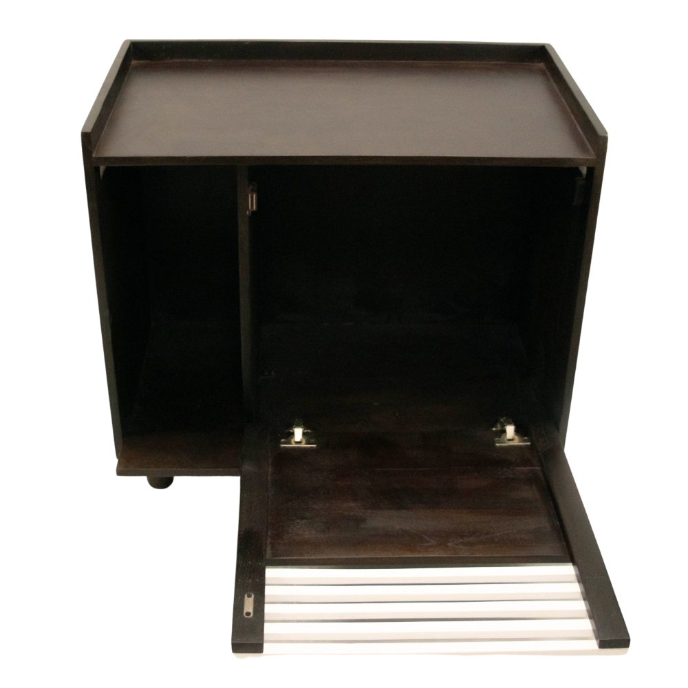FurryLiving Lulu Litter Cabinet for Cats (Dark Brown) image 5