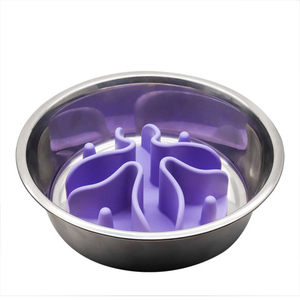 Talking Dog Club Slow Feeder Bowl Attachment for Dogs and Cats (Purple) image 8