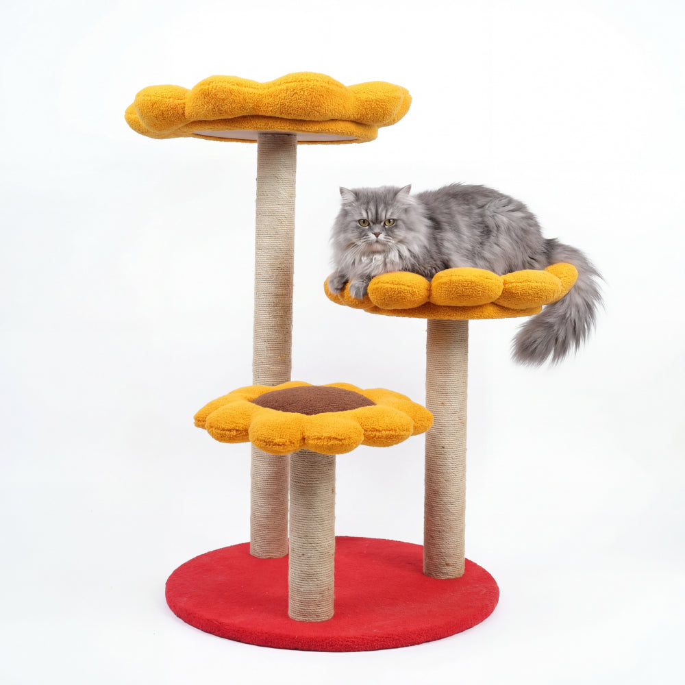 Skatrs Sunflower Cozy Cat Tree for Cats