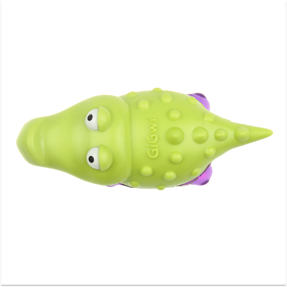 GiGwi Suppa Puppa Alligator Toy for Dogs (Green/Purple) image 4