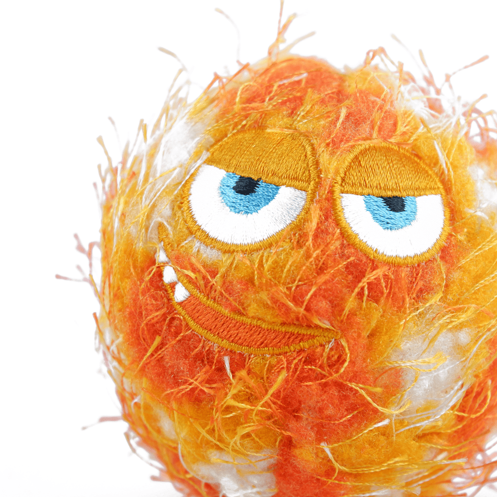 GiGwi Crazy Ball with Foam Rubber Ball and Squeaker Toy for Dogs (Orange) image 4