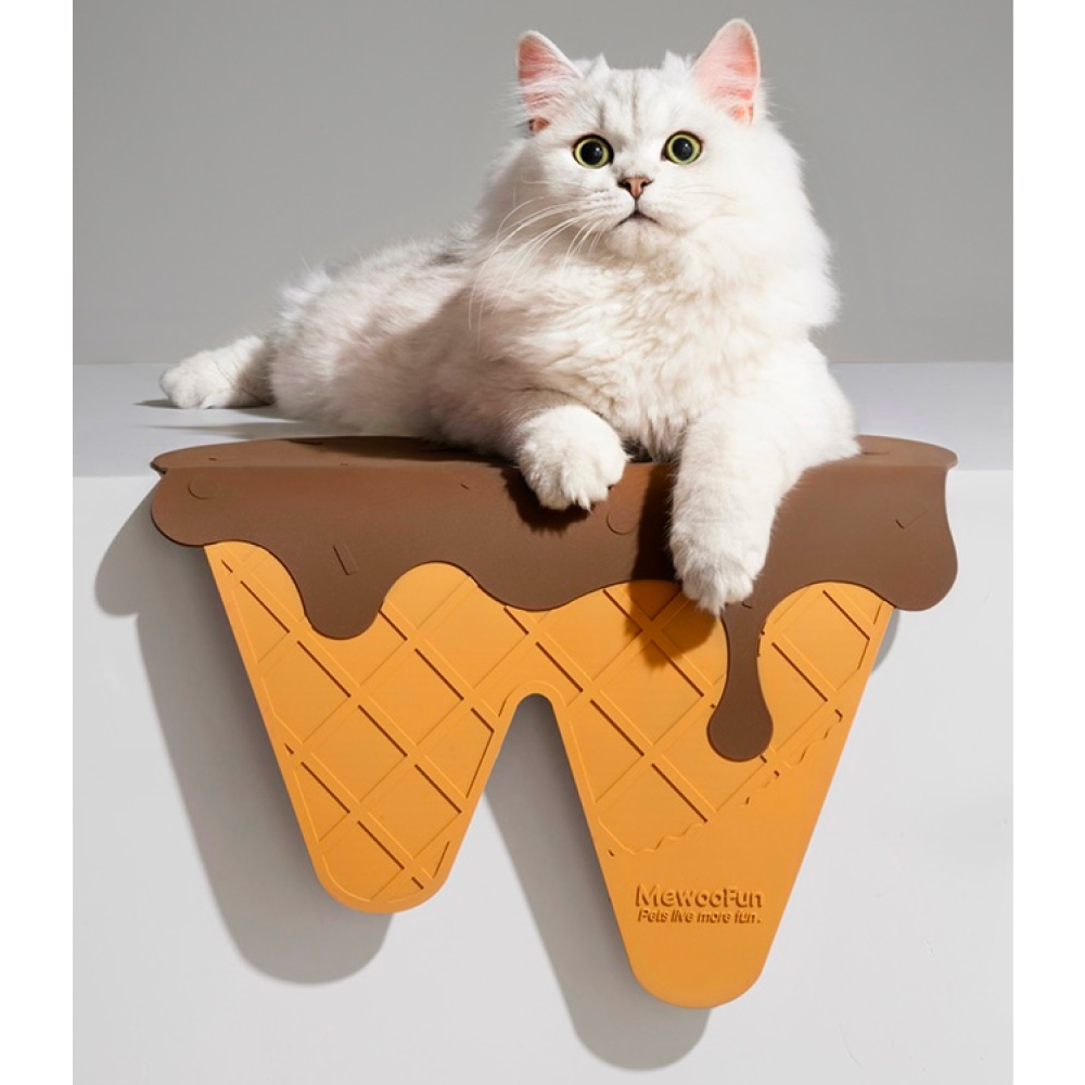 Talking Dog Club Chocolate Ice Cream Bowl for Cats (Brown) image 4