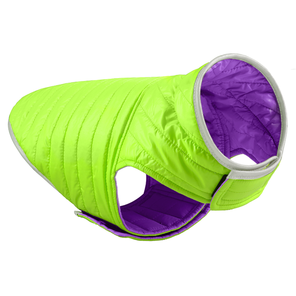 Talking Dog Club Double Trouble Reversible Jackets for Dogs (Purple/Neon Green) image 3