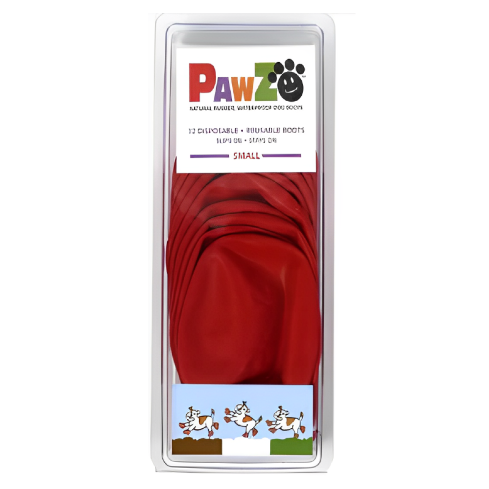 Protex PawZ Disposable and Reusable Boots for Dogs (Red)