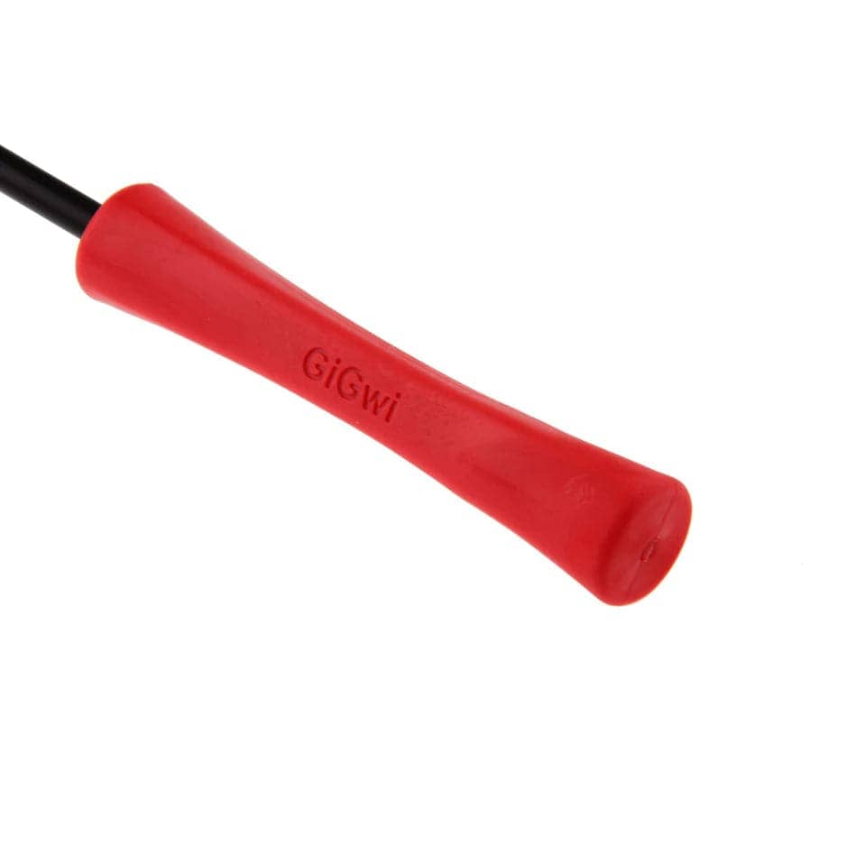 GiGwi Feather Teaser Catwand with Natural Feather Plush Tail & TPR Handle Toy for Cats (Red/Natural) image 3