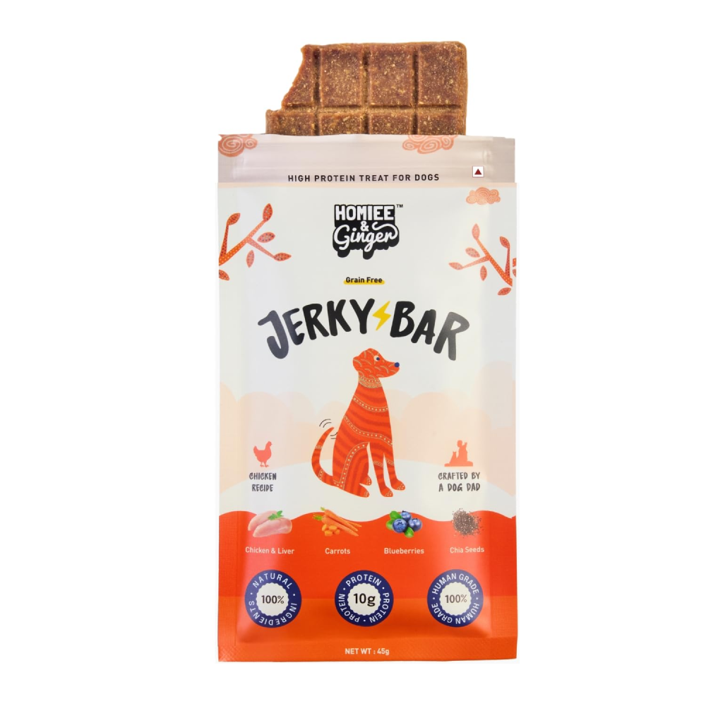 Homiee & Ginger Air Dried Grain Free Chicken Jerky Bar Dog Treats image 7