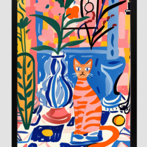 EverythingBoho The House Cat Boho Wall Art (Black)