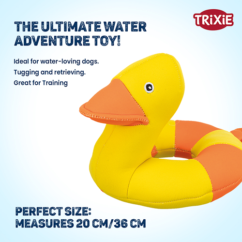Trixie Aqua Duck on a Rope Toy for Dogs (Yellow) image 3