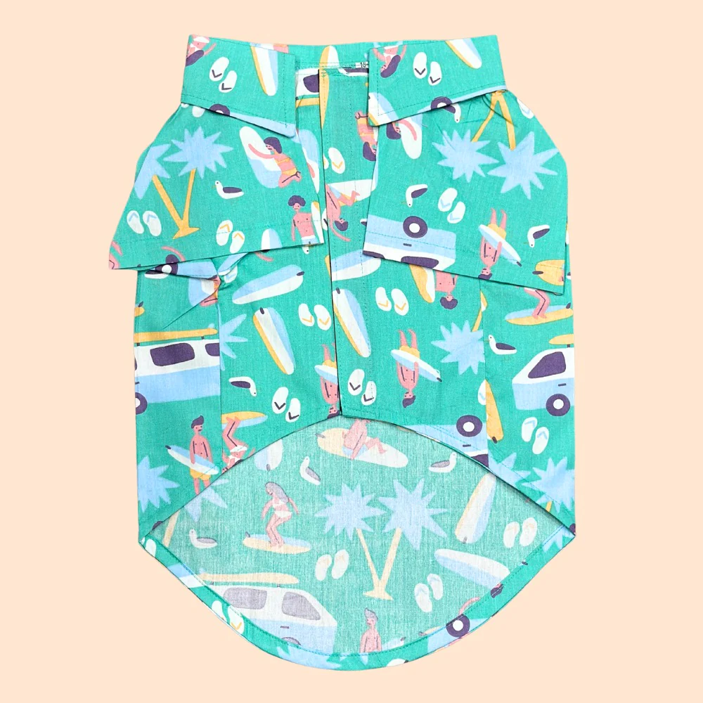 Pet Set Go Beach Club Cotton Shirt for Dogs (Blue) image 5