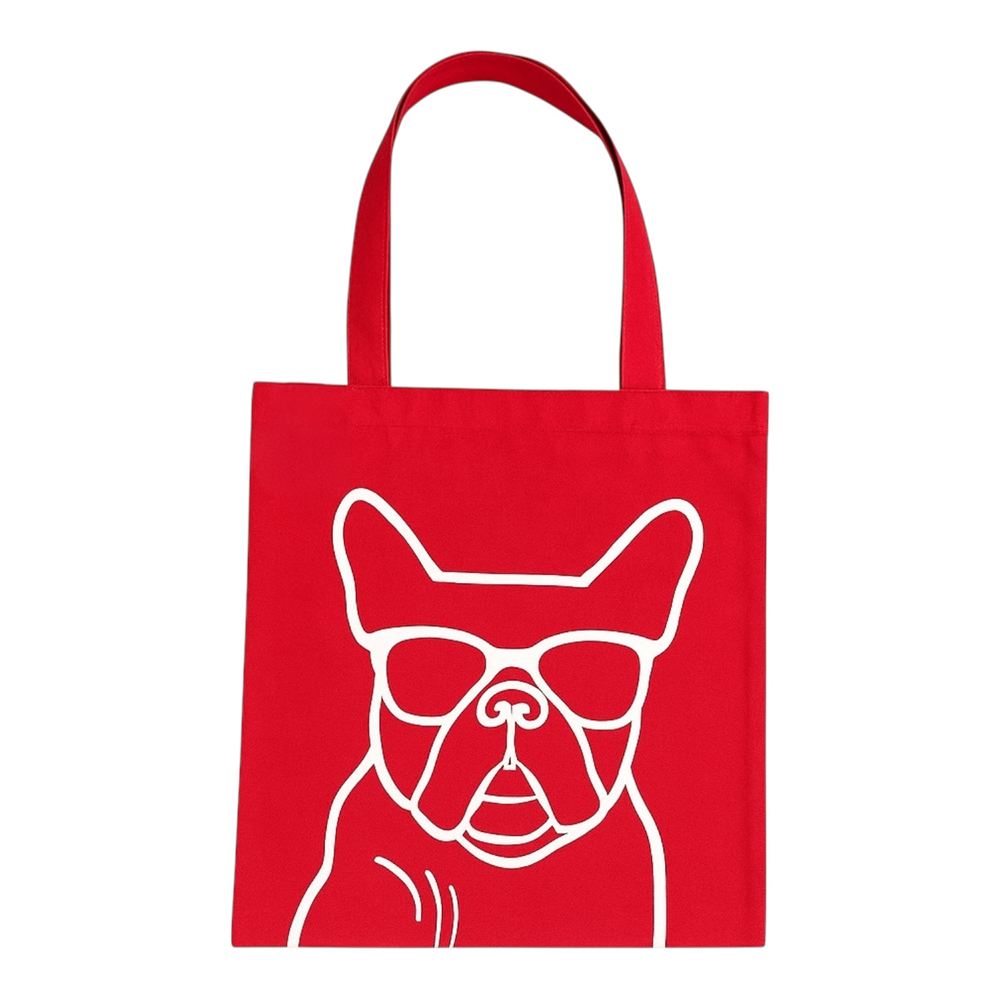 Talking Dog Club Dog Face Carry All Tote Bag for Women (Red)