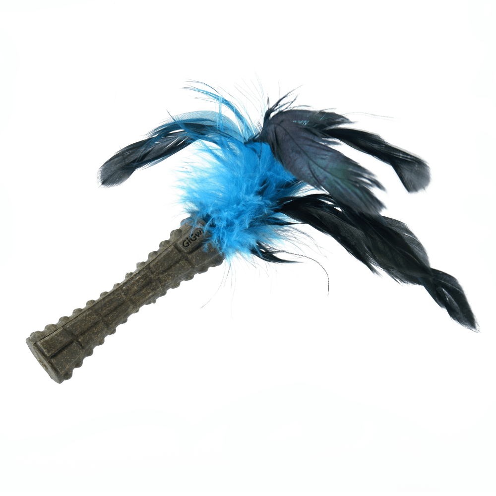 GiGwi Johnny Stick with Catnip & Natural Feathers Toy for Cats image 4