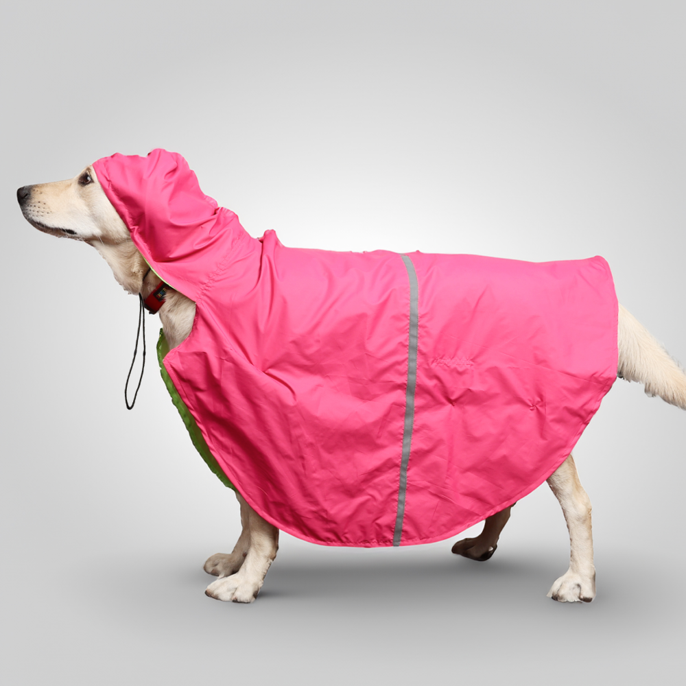 Skatrs Full Coverage Cape Style Raincoat for Dogs and Cats (Pink) image 3