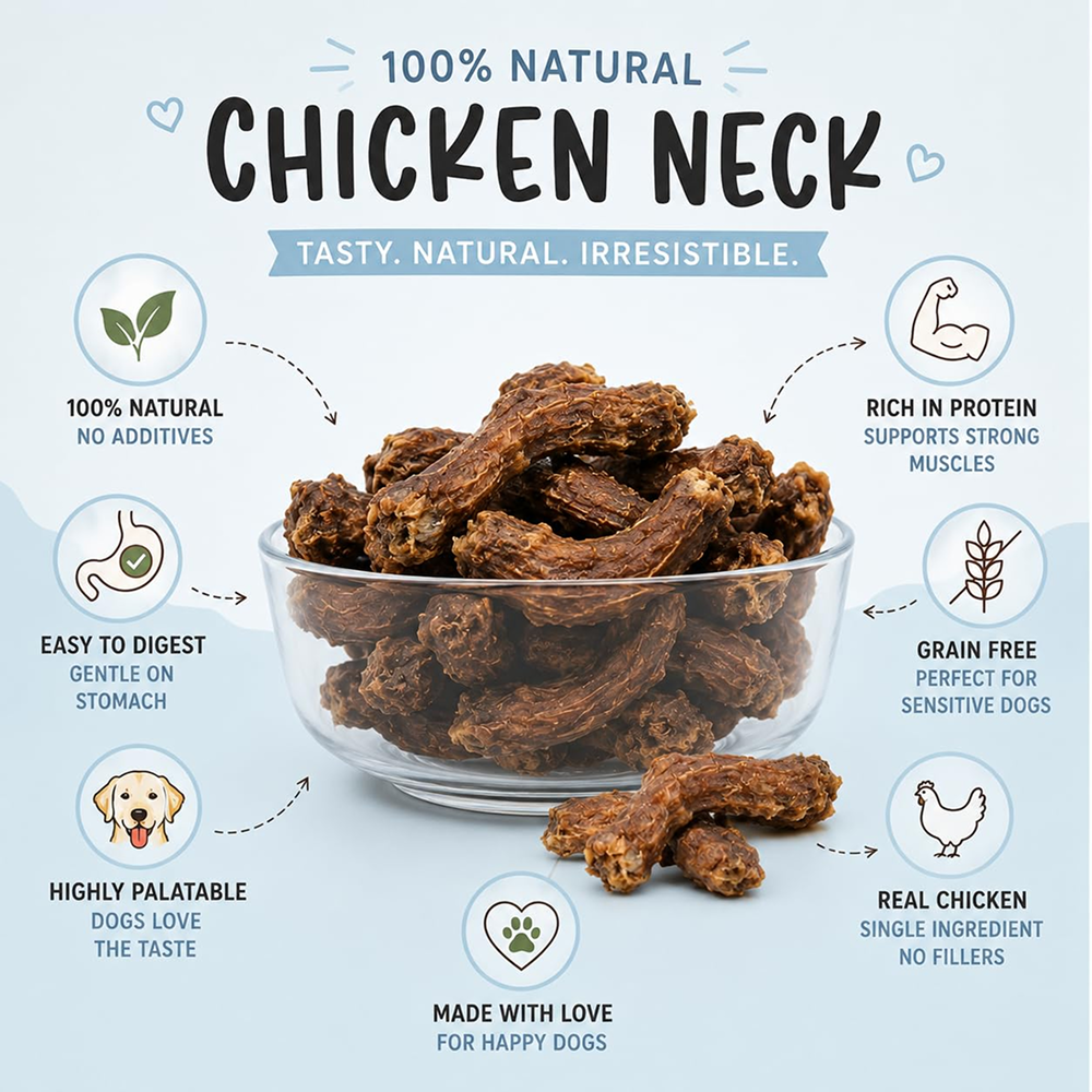 Pawpourri 100% Natural Chicken Neck Jerky Dog Treat image 7