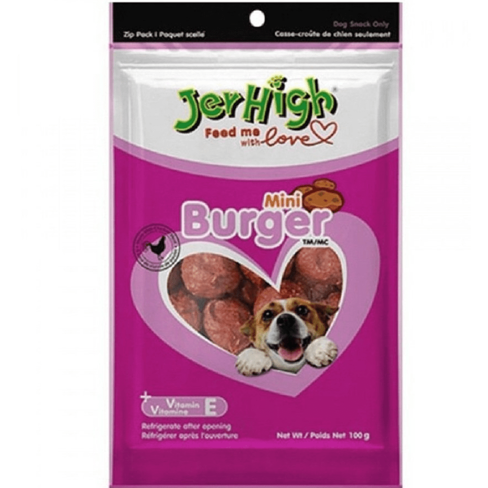 JerHigh Mini Burger Dog Treats image 2