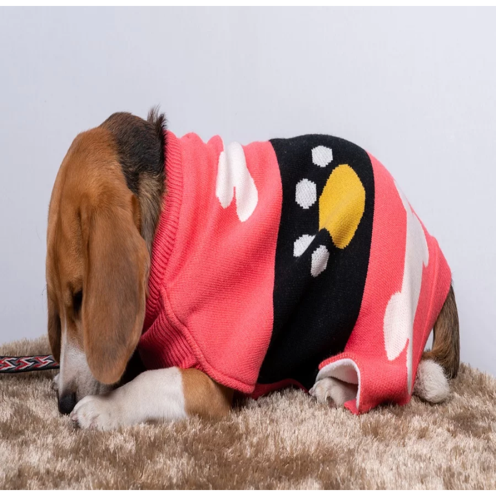 Petsnugs Bones and Paws Sweater for Dogs and Cats (Pink) image 3