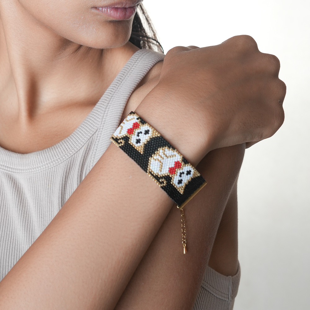Jenni & Janki Minimalist Handwoven Miyuki Cat Bracelet