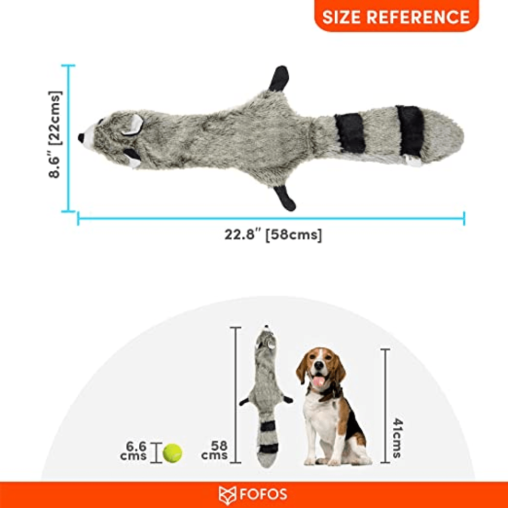 Barkbutler x Fofos Skinneez Raccoon Toy for Dogs image 3