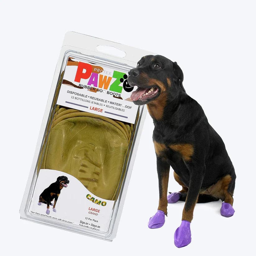 Protex PawZ Disposable and Reusable Boots for Dogs (Camo)