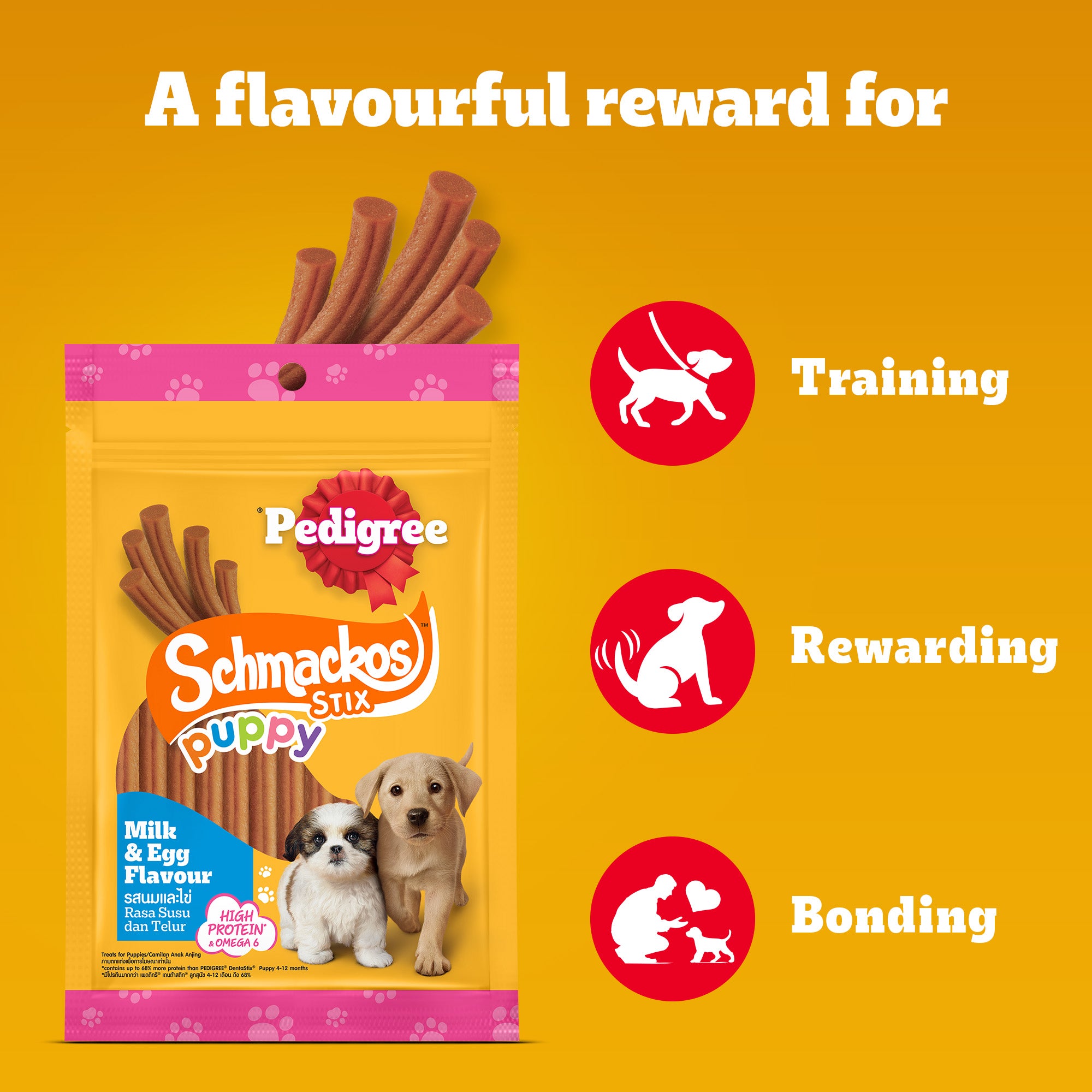 Pedigree Schmackos Stix Milk & Egg Flavour Puppy Dog Treat image 9