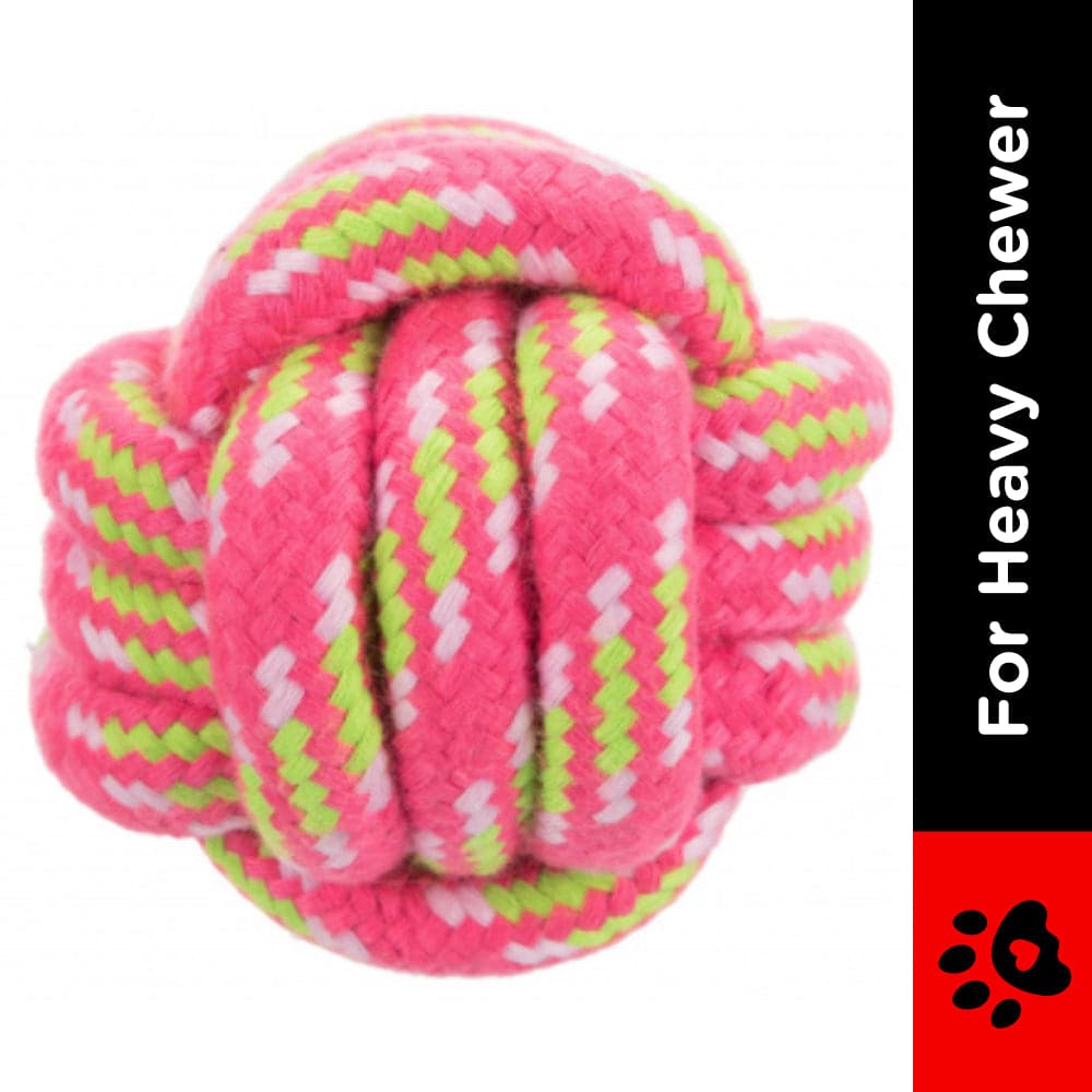Trixie Rope Ball Toy for Dogs (Pink) image 2