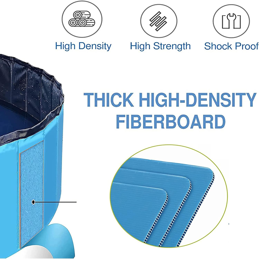 Emily Pets Foldable Non Slip Outdoor Swimming Pool for Dogs and Cats (Blue) image 3