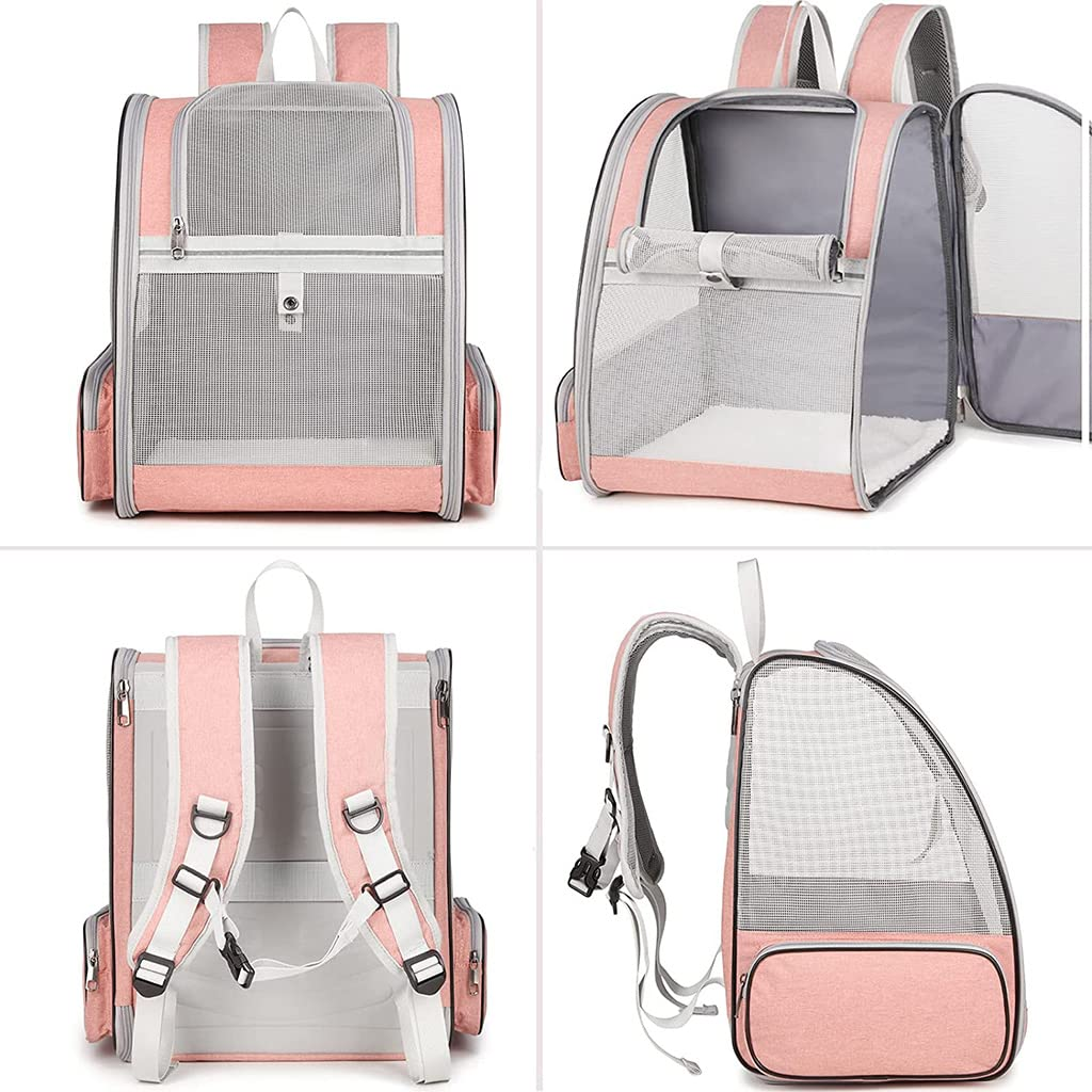QPets Expandable Backpack for Dogs and Cats (Pink) image 7