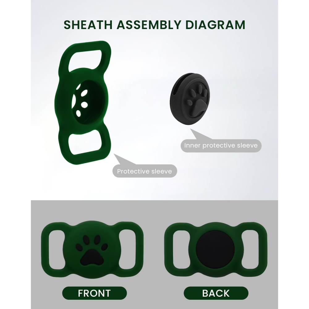 QPets Waterproof Silicon Air Tag Hodler for Dogs and Cats image 3