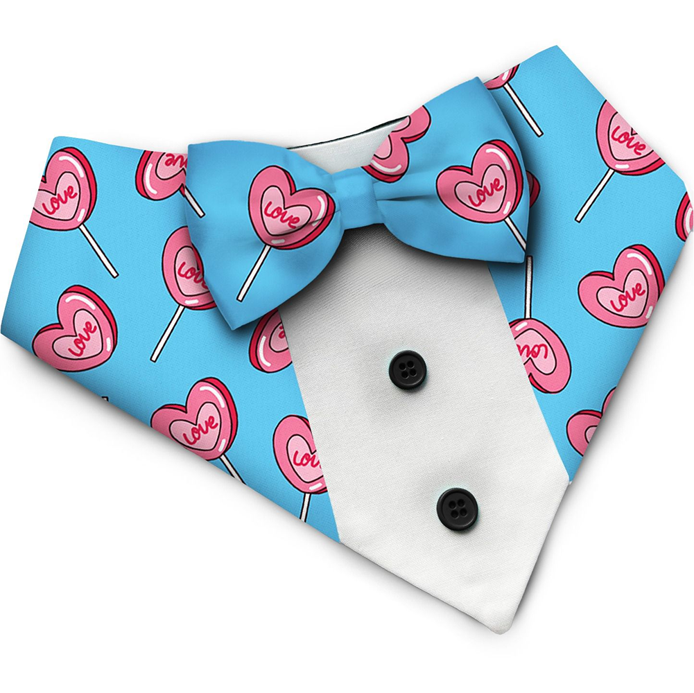 PawsIndia Valentines Edition Heart Candy Printed Tuxedo for Dogs and Cats