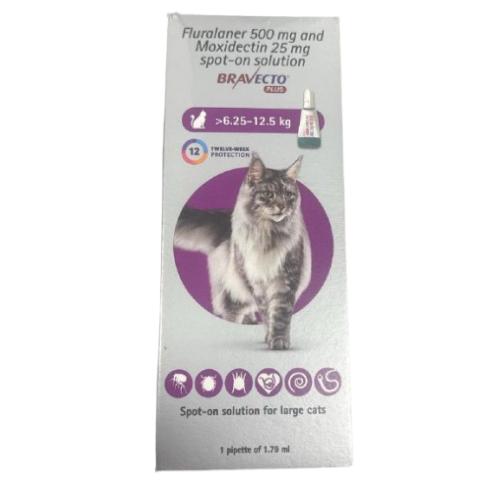 MSD Animal Health Bravecto 500mg (Fluralaner) Spot On for Large Cats (1 tube) image 1