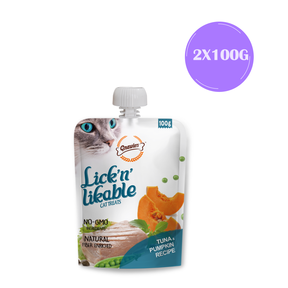 Gnawlers Tuna & Pumpkin Lick n Likable Cat Treats image 3