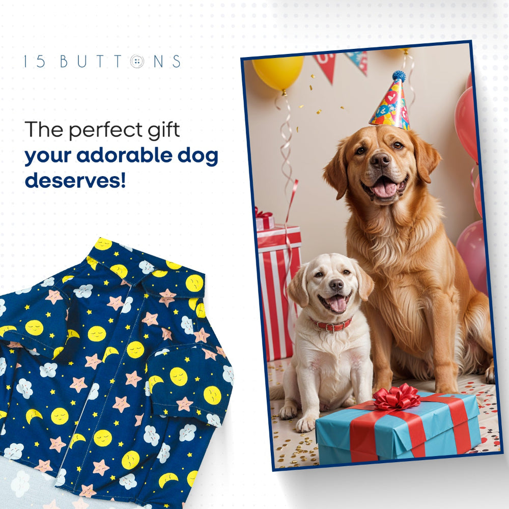 15buttons Moon & Stars Shirt for Dogs image 5